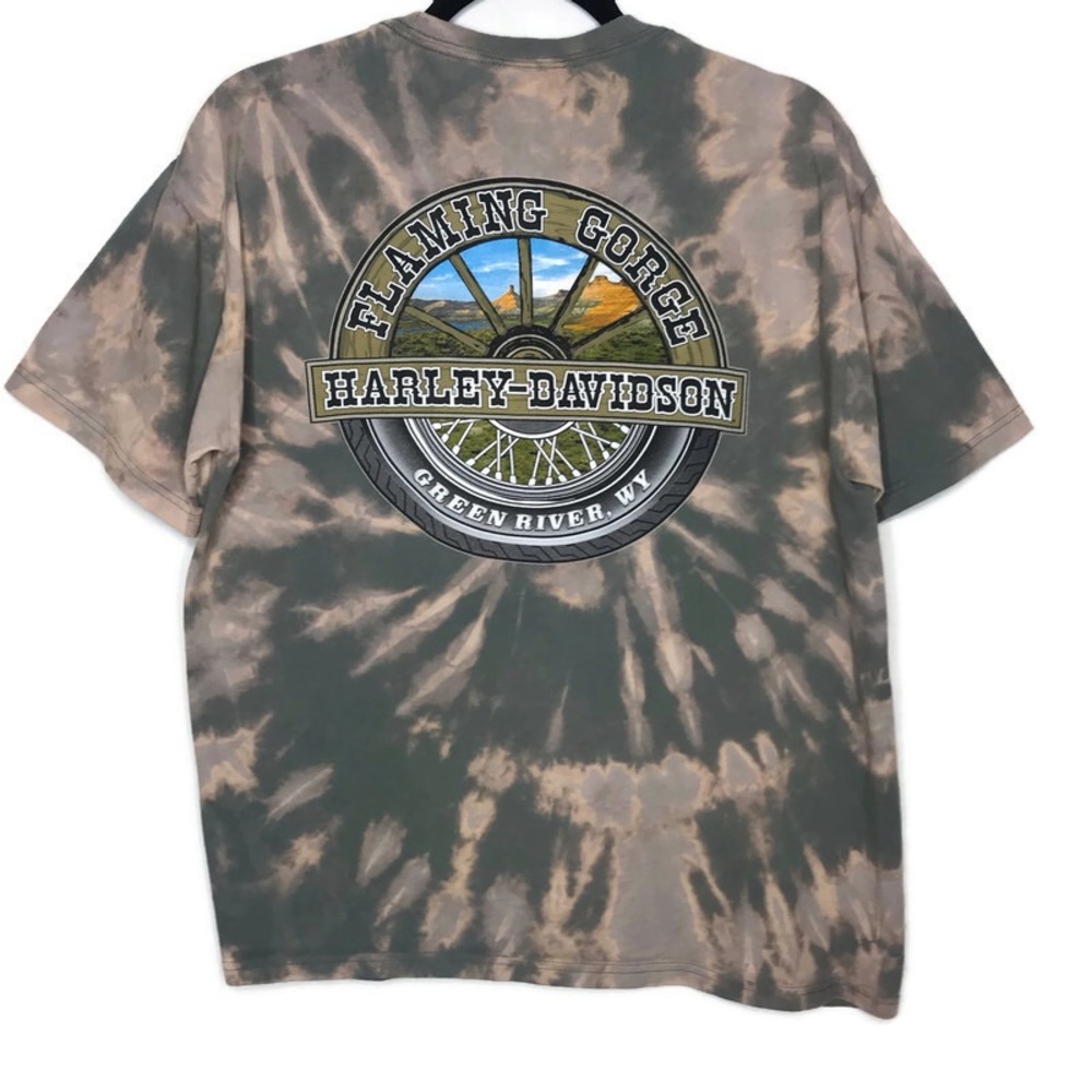 Harley-Davidson Custom Bleach Dye T-Shirt